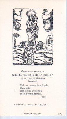 POSTAL PV12106: Goig Nostra Senyora de la Bovera