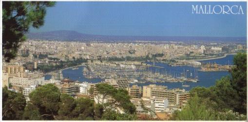 POSTAL PV12243: Vista aerea Palma de Mallorca