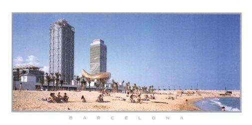 POSTAL PV12222: Platja de la Barceloneta, Barcelona