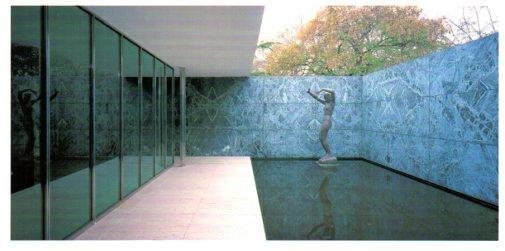 POSTAL PV12223: Interior Pavello Mies van der Rohe