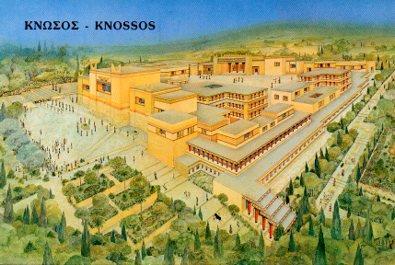 POSTAL PV12002: Knossos. Reconstruction of the Palace