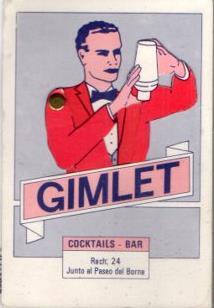 POSTAL PV12099: Publicidad Gimlet Barcelona