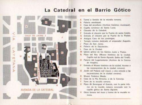 POSTAL PV12057: Catedral de Barcelona mapa