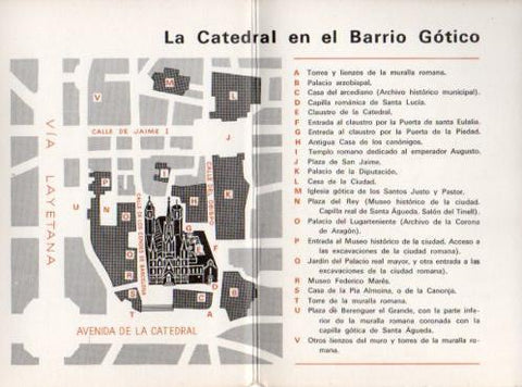 POSTAL PV12057: Catedral de Barcelona mapa