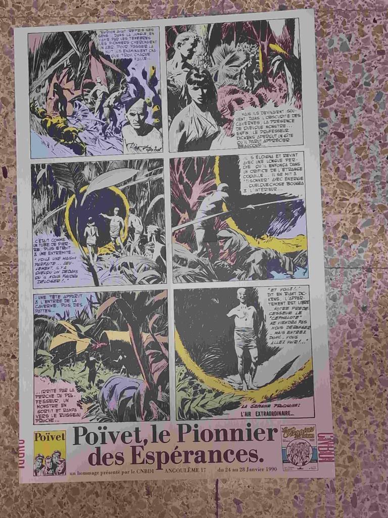 Poster Poivet le Pionnier, des Espérances un hommage présente par le CNBDI du 24 au 28 janvier 1990