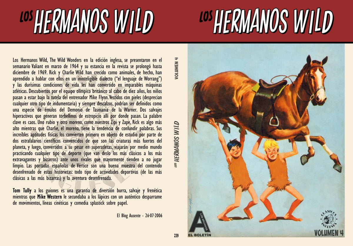 Los Archivos de El Boletin volumen 239: Los Hermanos Wild vol 4