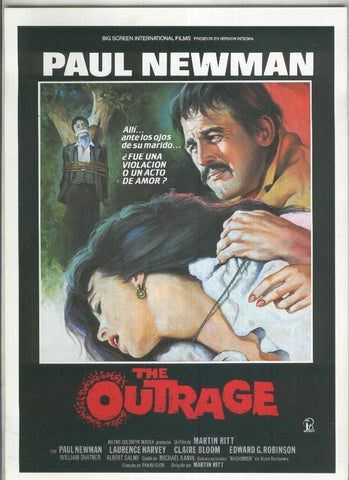 Cine: Caratula pelicula The Outrage con Paul Newman y Laurence Harvey