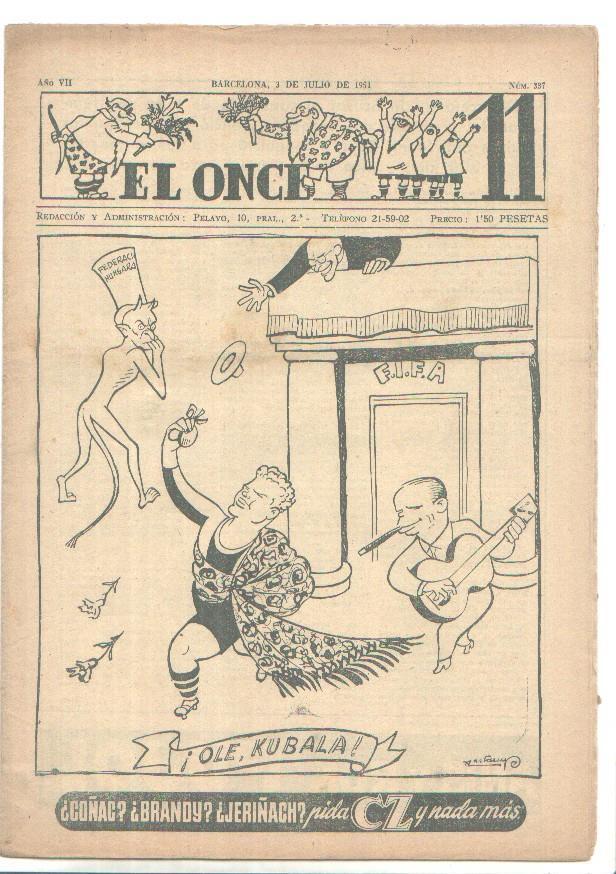 El Once revista deportiva numero 337 (3.7.1951)