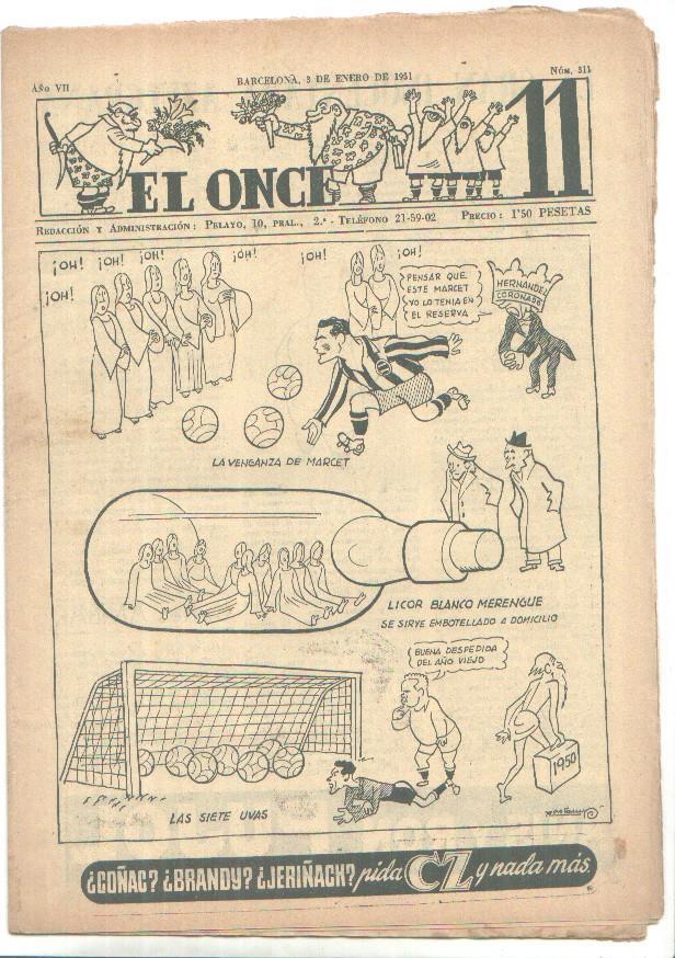 El Once revista deportiva numero 311(3.1.1951)