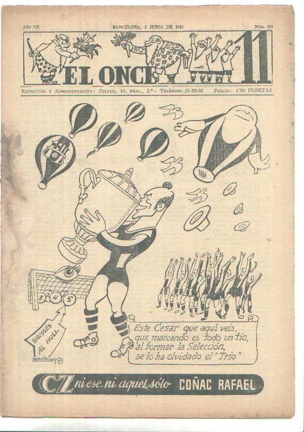 El Once revista deportiva numero 333 (5.6.1951)