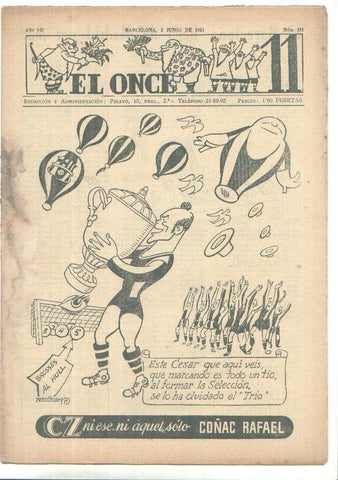 El Once revista deportiva numero 333 (5.6.1951)