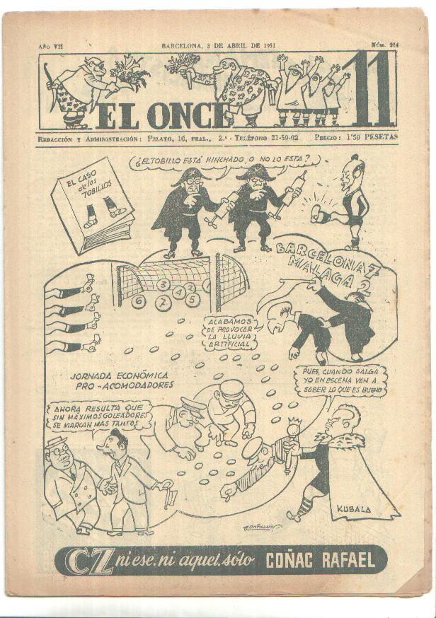 El Once revista deportiva numero 324 (3.4.1951)