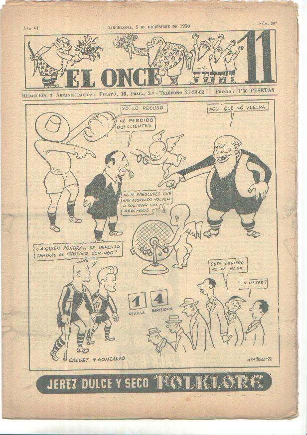 El Once revista deportiva numero 307 (5.12.1950)