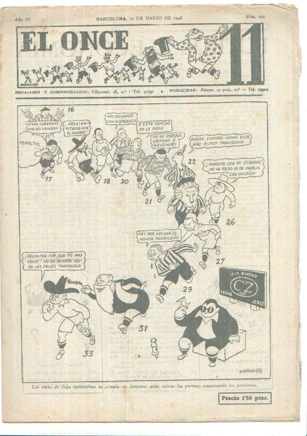 El Once revista deportiva numero 165 (17.3.1948)