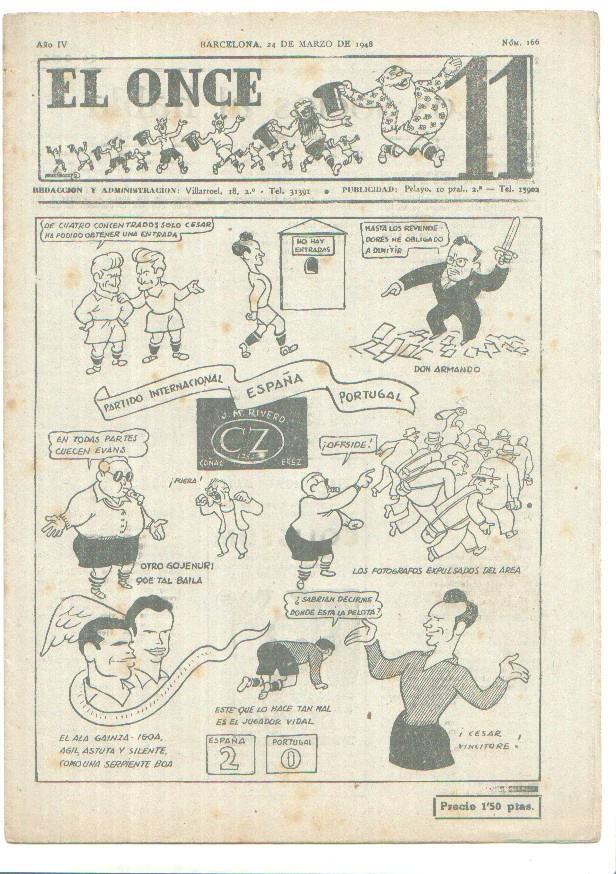 El Once revista deportiva numero 166 (24.3.1948)