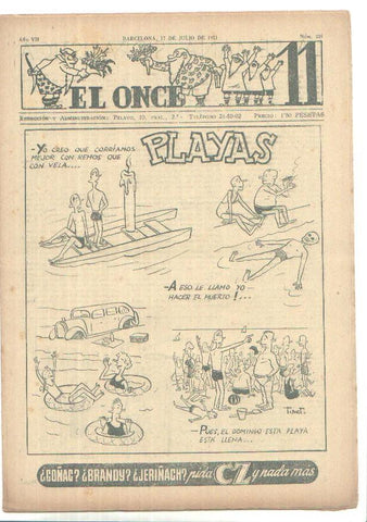 El Once revista deportiva numero 339 (17.7.1951)