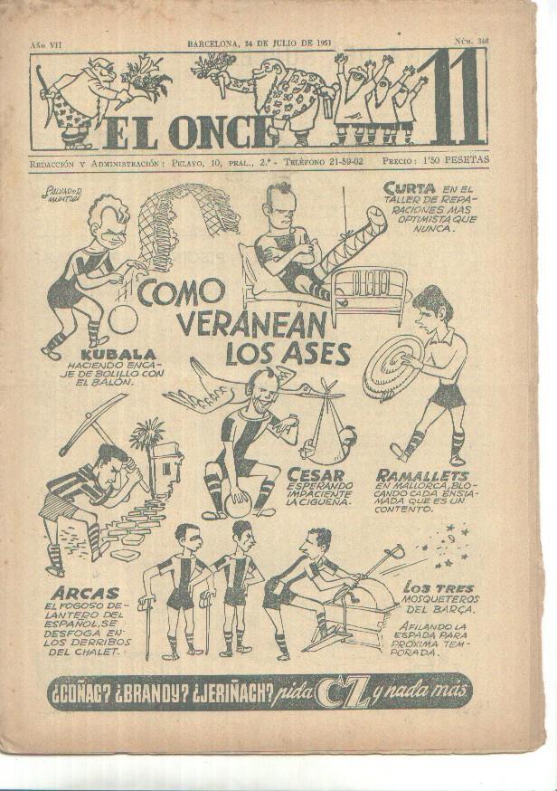 El Once revista deportiva numero 340 (24.7.1951)