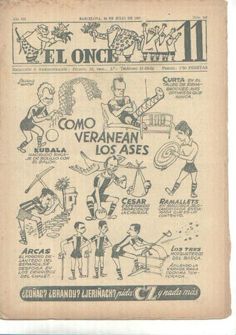 El Once revista deportiva numero 340 (24.7.1951)