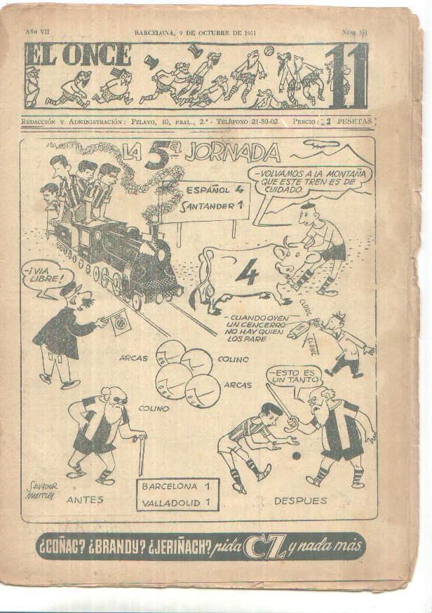 El Once revista deportiva numero 361 (9.10.1951)