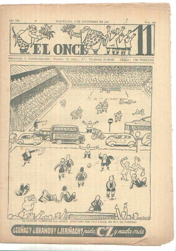 El Once revista deportiva numero 346 (4.9.1951)