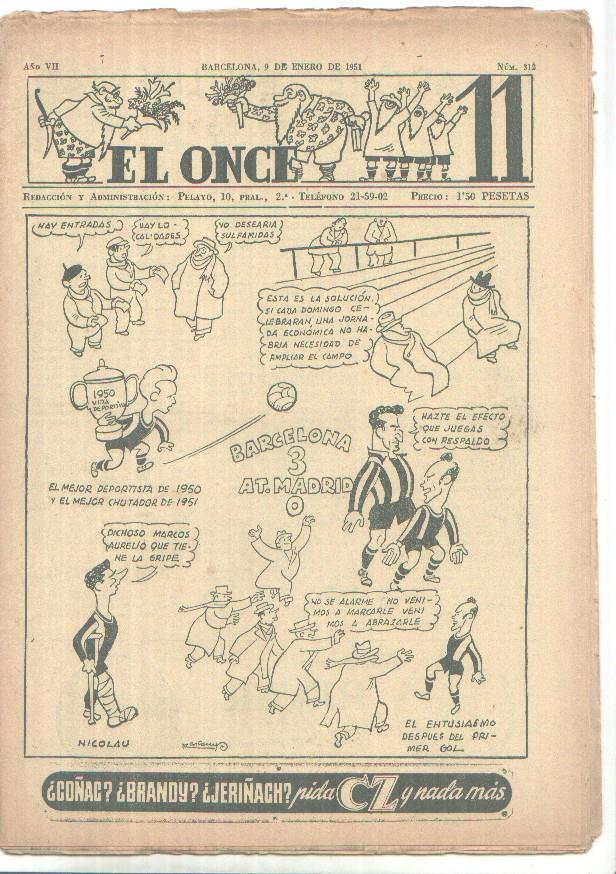 El Once revista deportiva numero 312 (9.1.1951)