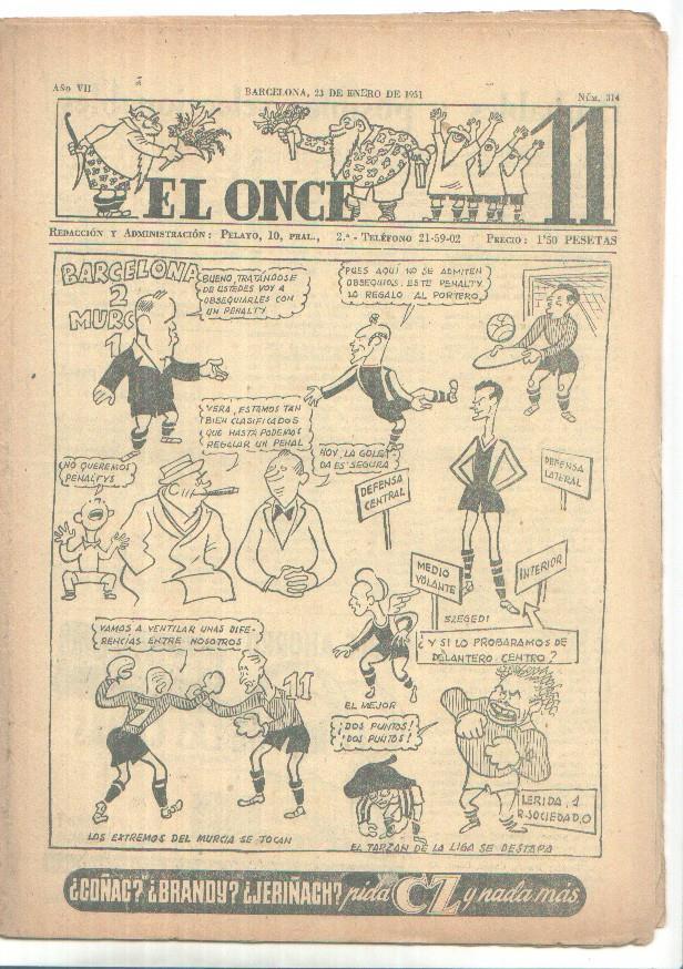 El Once revista deportiva numero 314 (23.1.1951)