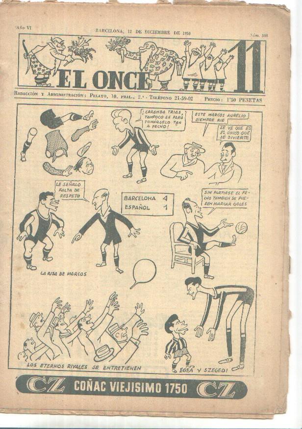 El Once revista deportiva numero 308 (12.12.1950)