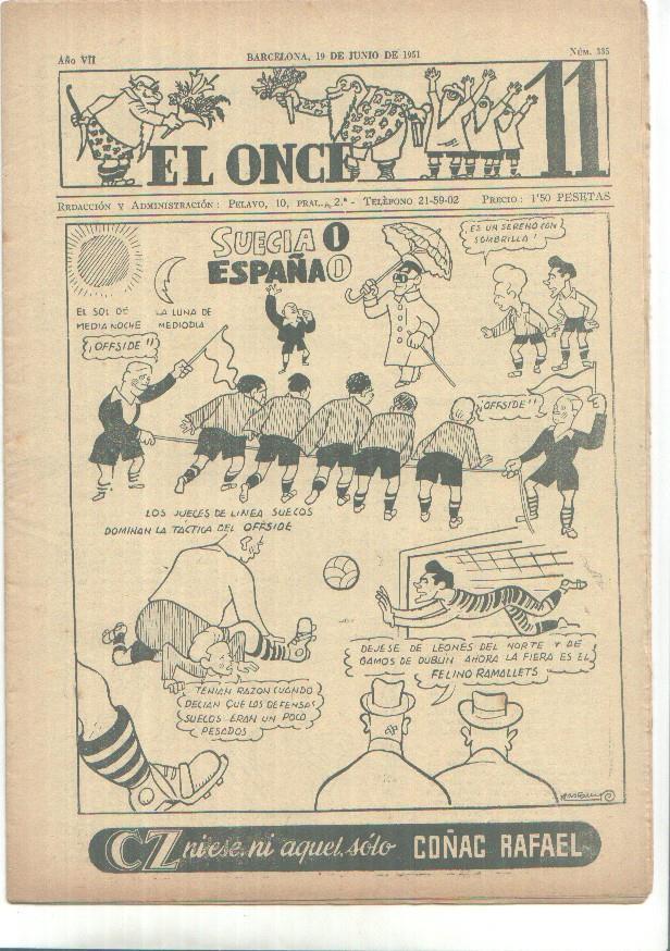 El Once revista deportiva numero 335 (19.6.1951)