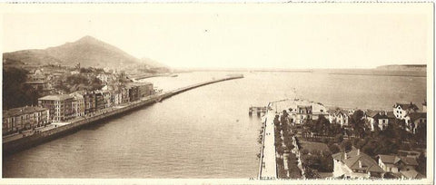 POSTAL A6251: Panoramica del puerto de Portugalete desde el Puente Vizcaya