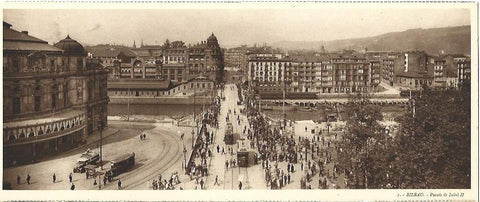 POSTAL A6260: Puente de Isabel II en Bilbao