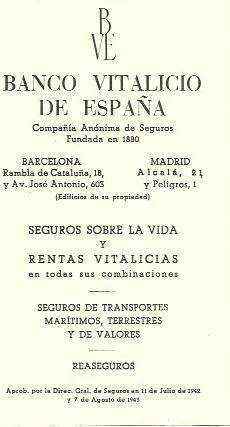 POSTAL A6233: Banco Vitalicio de España