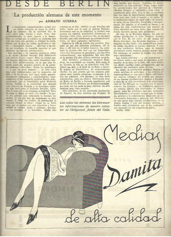 LAMINA 37444: Publicidad de Medias Damita