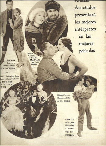 LAMINA 37450: Parejas de peliculas de 1928