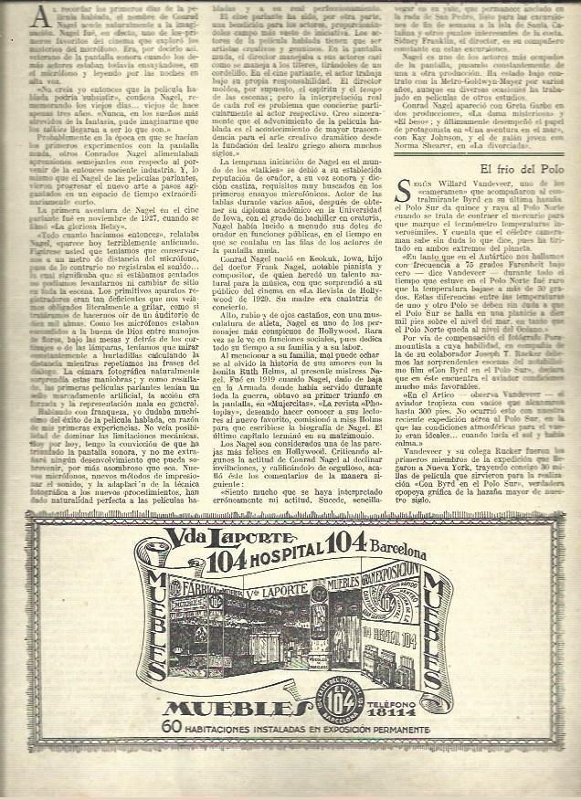 LAMINA 37455: Publicidad de Muebles 104 de Barcelona