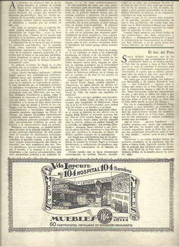 LAMINA 37455: Publicidad de Muebles 104 de Barcelona