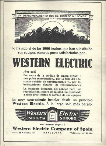 LAMINA 37461: Publicidad de Western Electric