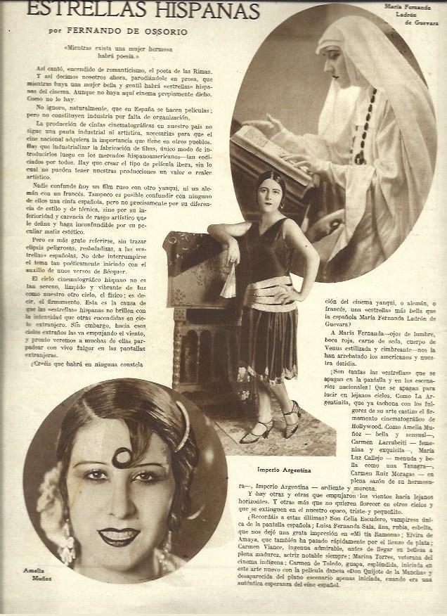 LAMINA 37464: Maria Fernanda Ladron de Guevara, Amelia Muñoz e Imperio Argentina