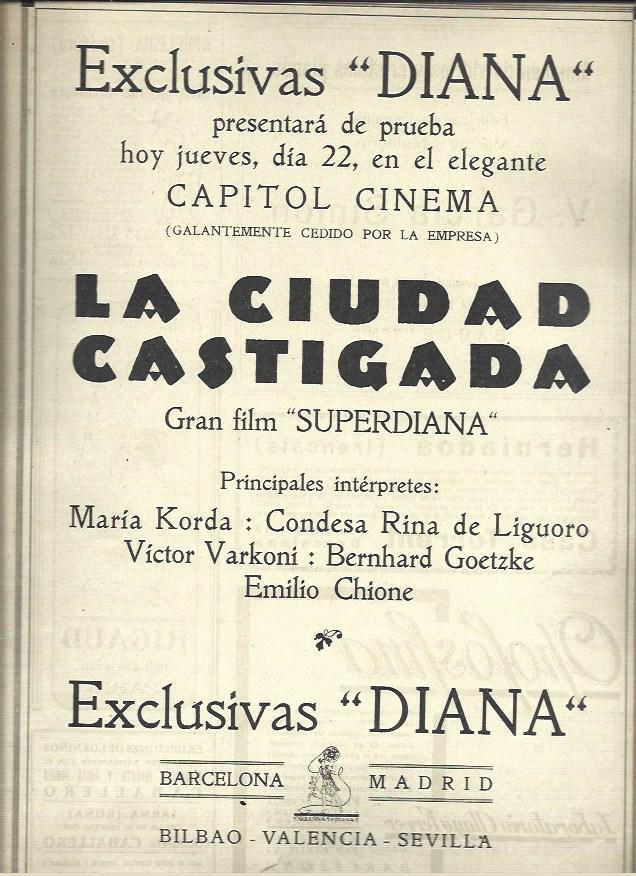 LAMINA 37440: Publicidad de La ciudad castigada