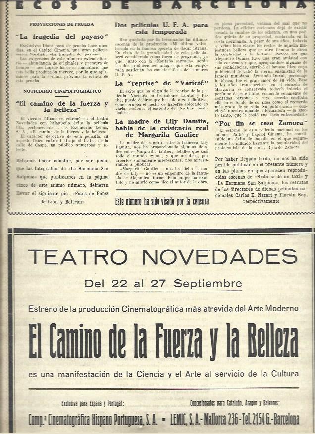 LAMINA 37425: Publicidad del Teatro Novedades de Barcelona