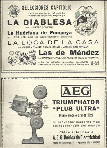 LAMINA 37426: Publicidad de La Diablesa y AEG