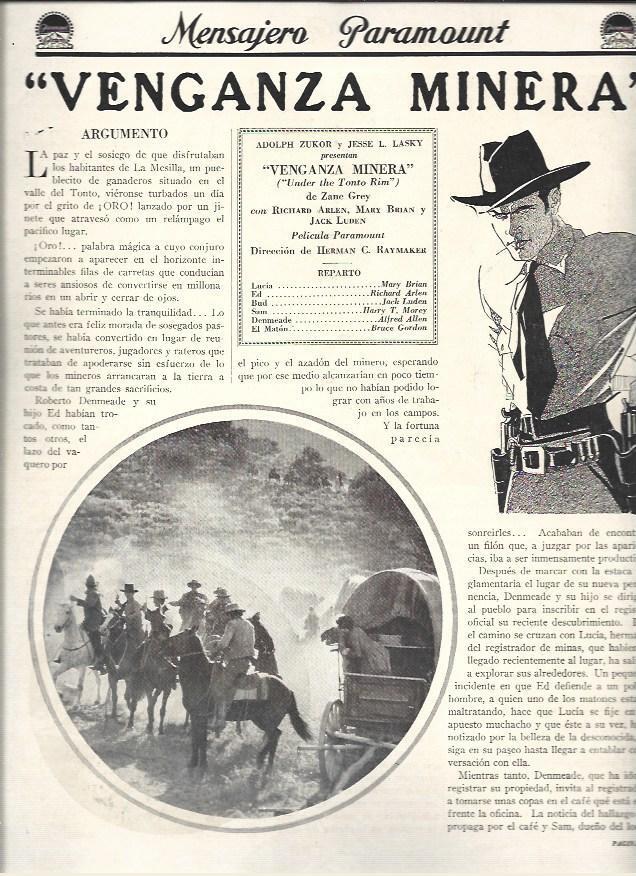 LAMINA 37513: Ficha e ilustracion de Venganza Minera