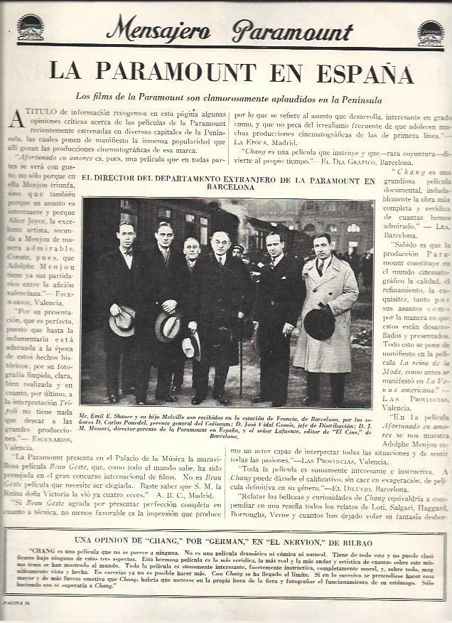 LAMINA 37521: Directivos de Paramount en Barcelona
