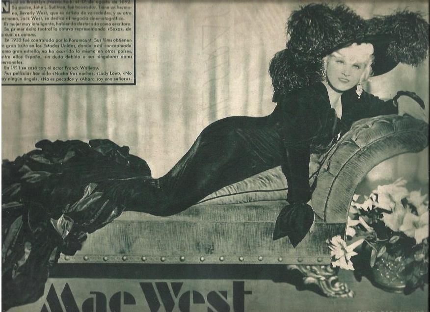 LAMINA 37496: Mae West