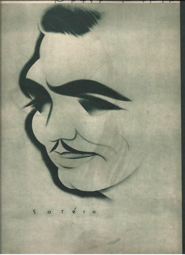 LAMINA 37495: Caricatura de Clark Gable por Sotero