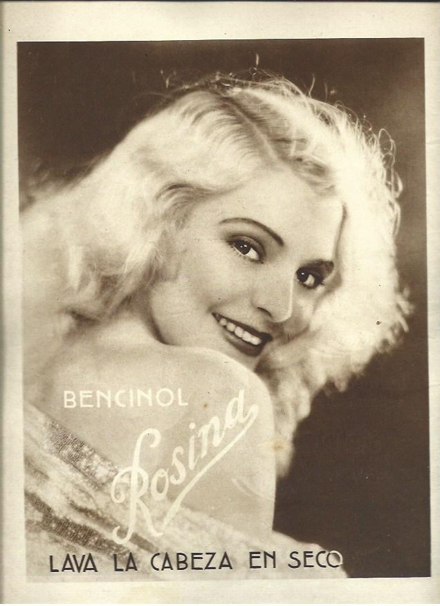 LAMINA 37470: Publicidad de champu Bencinol Rosina