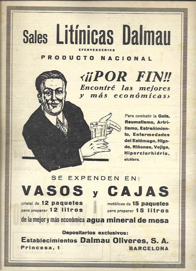 LAMINA 37473: Publicidad de Sales litinicas Dalmau