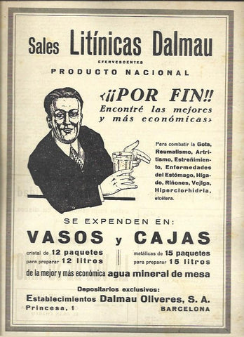 LAMINA 37473: Publicidad de Sales litinicas Dalmau