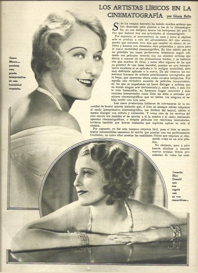 LAMINA 37413: Grace Moore y Jeannette MacDonald
