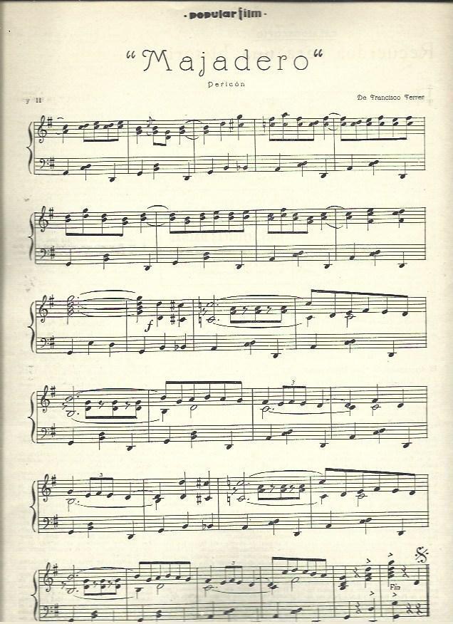 LAMINA 37411: Partitura de Majadero de Francisco Ferrer