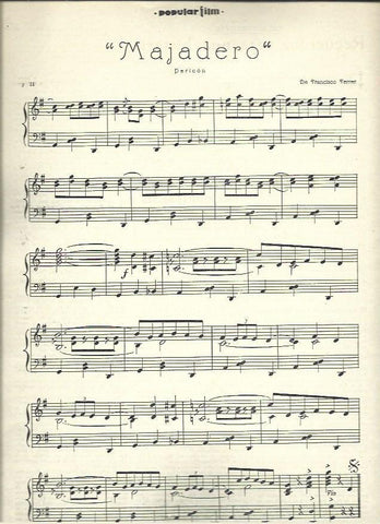 LAMINA 37411: Partitura de Majadero de Francisco Ferrer